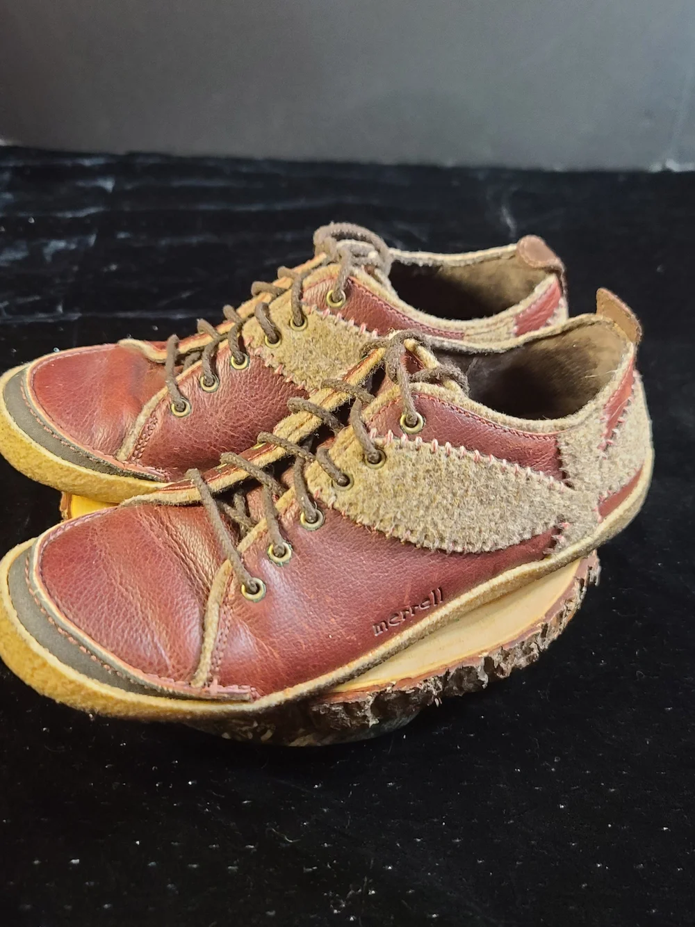 Merrell Brown Leather Casual Shoe with Tan Sole